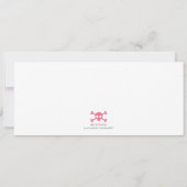 Pirates Birthday Party Einladungen (für Mädchen) (Rückseite)