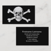 Pirates Black Skull und Crossbones Visitenkarte (Vorne/Hinten)