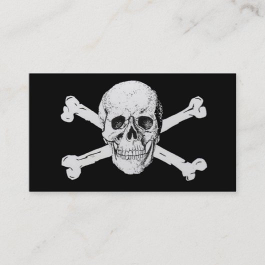 Pirates Black Skull und Crossbones Visitenkarte (Vorderseite)