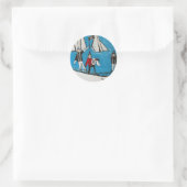 PIRATES-BLUES RUNDER AUFKLEBER (Tasche)