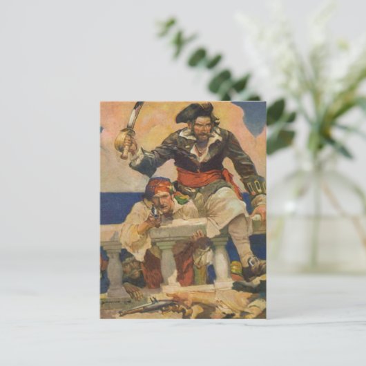 Pirates Boarding Ship Postkarte (Stehend Vorderseite)