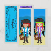 Pirates Bookmark on Postcard Postkarte (Vorne/Hinten)