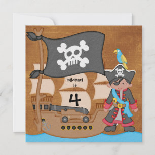 Pirates Boy Pirate Schiff zum Geburtstag Einladung