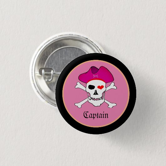 Pirates & Captain "Grace" - Schatzinsel /Girls Button (Vorne & Hinten)