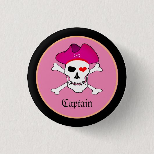 Pirates & Captain "Grace" - Schatzinsel /Girls Button (Vorderseite)