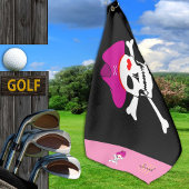Pirates Flag & Captain Grace mit Monogramm Golf Golfhandtuch