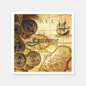 Pirates Gold Schatzkarte Napkins Serviette (Vorderseite)