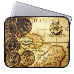 Pirates Gold Treasmap Laptop Sleeve