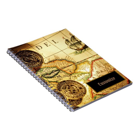 Pirates Gold Treasure Map Notebook Notizblock (Rechte Seite)