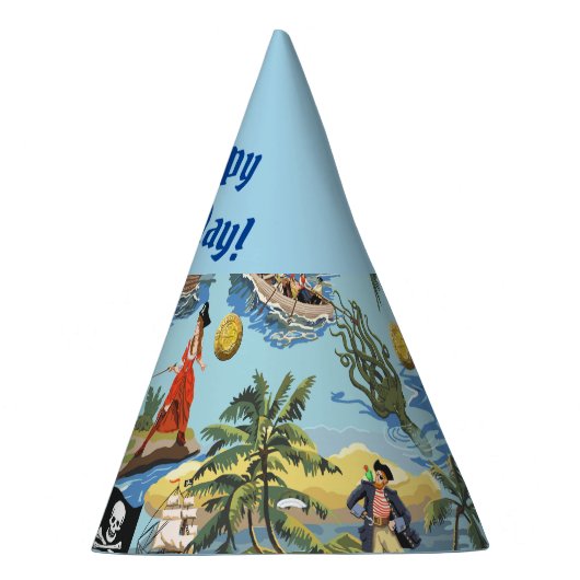 Pirates Happy Birthday Partyhütchen (Rechts)