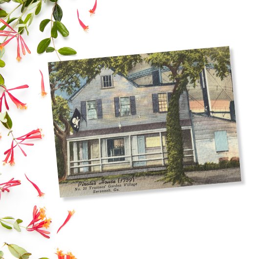 Pirates House Savannah GA Vintag Postkarte
