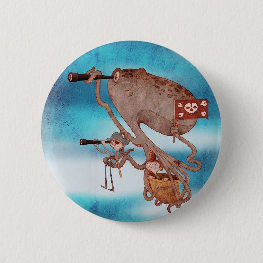 Pirates. Imagination and fantasy, cute, and Button (Vorderseite)