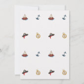 Pirates Nautical Birthday Einladungen Vielen Dank (Rückseite)