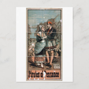 Pirates of Penzance Vintage Theater Postkarte