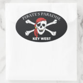 Pirates Paradise Ovaler Aufkleber (Tasche)