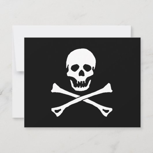 PIRATES PARTY THEMA PIRATENFLAGGE FLAG INVITATION EINLADUNG (Vorderseite)