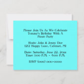 PIRATES PARTY THEME SHIP SAILS JR FLAGINVITATION EINLADUNG (Rückseite)