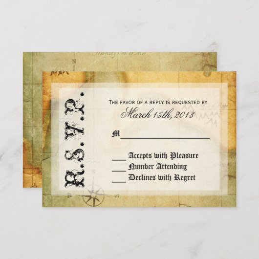 Pirates Party UAWG auf antiker Karte (Vorne/Hinten)