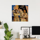 "Pirates" Schatzinsel Cover von NC Wyeth Poster (Heimbüro)