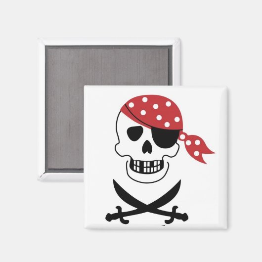 Pirates Skull Magnet (Vorderseite/Rückseite)