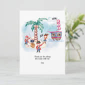 Pirates Treashunt Karte Kinder Junge Geburtstag (Stehend Vorderseite)