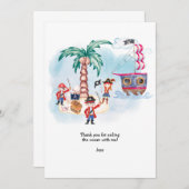 Pirates Treashunt Karte Kinder Junge Geburtstag (Vorne/Hinten)