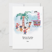 Pirates Treashunt Karte Kinder Junge Geburtstag