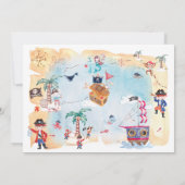 Pirates Treashunt Karte Kinder Junge Geburtstag (Rückseite)