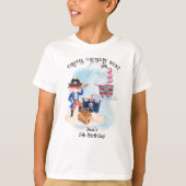 Pirates Treasure Hunt Adventure Map Kindergeburtst T-Shirt (Vorderseite)