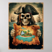 Pirate's Treasure Map Poster (Vorne)