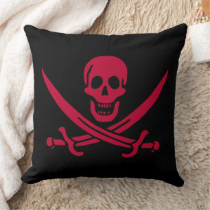 Piratflagge Crimson Skull & Swords von Calico Jack Kissen