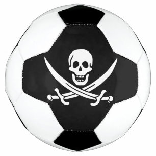 Piratflagge Totenkopf gekreuzte Schwerter Fußball