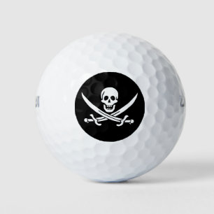 Piratflagge Totenkopf gekreuzte Schwerter Golfball