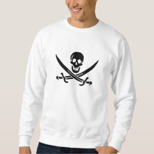 Piratflagge Totenkopf gekreuzte Schwerter Sweatshirt