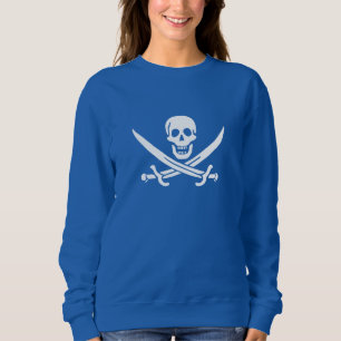 Piratflagge Totenkopf gekreuzte Schwerter Sweatshirt