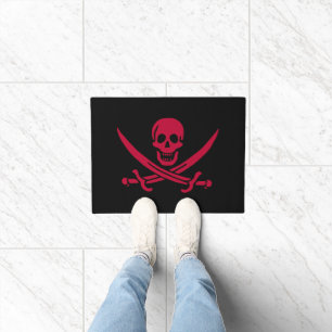 Piratflagge Totenkopf und Schwerter von Calico Jac Fußmatte