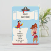 PIRATGEBURTSTAGEINLADUNG EINLADUNG (Stehend Vorderseite)