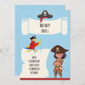 PIRATGEBURTSTAGEINLADUNG EINLADUNG (Vorne/Hinten)