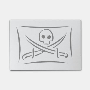 Piratische Flagge Post-it-Notizblock mit individue Post-it Klebezettel