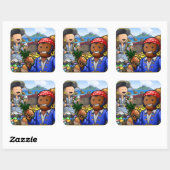 Piratkleber Quadratischer Aufkleber (Blatt)