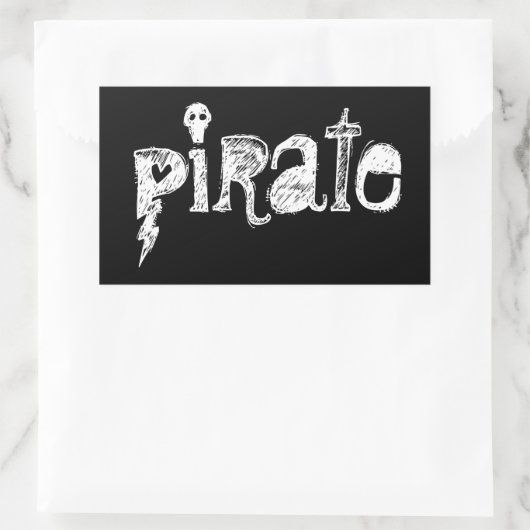 Piratkleber Rechteckiger Aufkleber (Tasche)