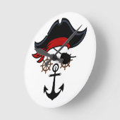 PIRATLEBEN RUNDE WANDUHR (Winkel)