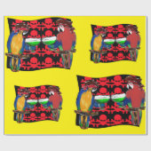 PIRATPARROTEN GESCHENKPAPIER (Flach)