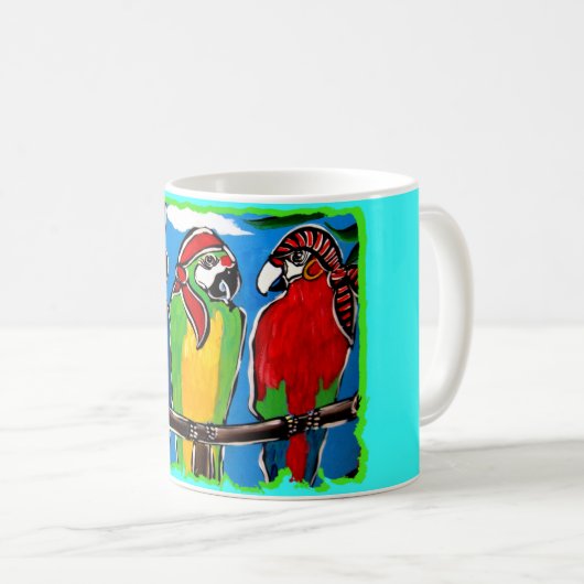 PIRATPARROTEN KAFFEETASSE (VorderseiteRechts)
