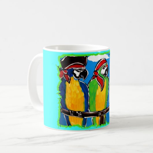 PIRATPARROTEN KAFFEETASSE (Vorderseite Links)