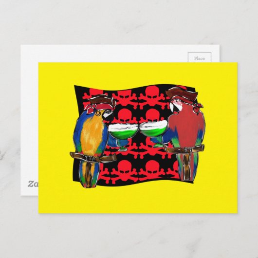 PIRATPARROTEN POSTKARTE (Vorne/Hinten)