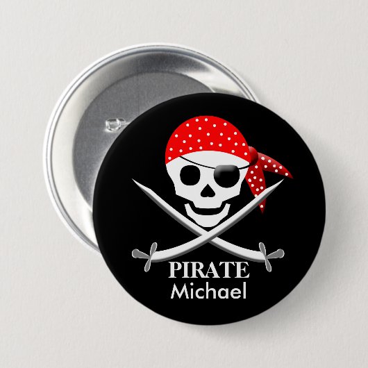 PIRATSCHALTFLÄCHEN - PERSONALISIERUNG - SAMMLUNG BUTTON (Vorne & Hinten)