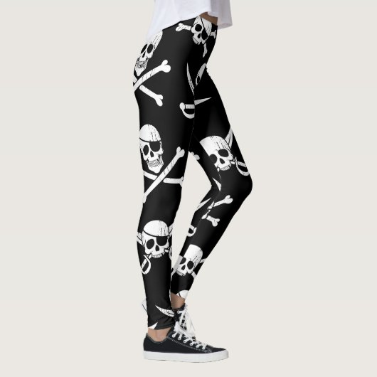 PIRATSKULL UND KNOCHEN LEGGINGS (Rechts)