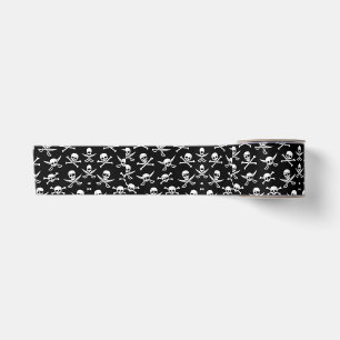 PIRATSKULL UND KNOCHEN SATINBAND