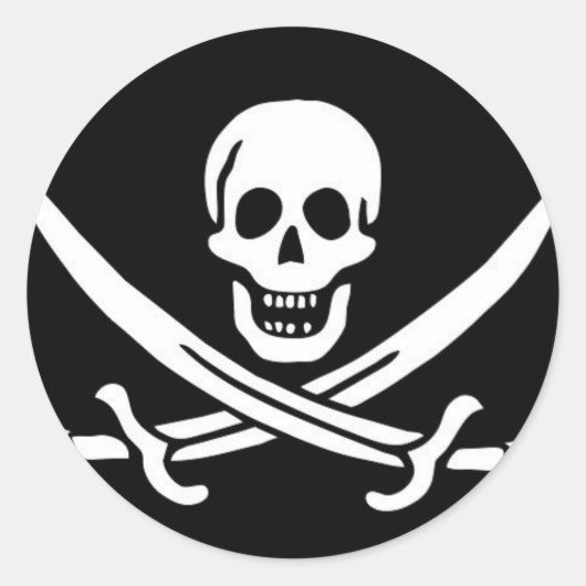 PIRATSTICKER RUNDER AUFKLEBER (Vorderseite)